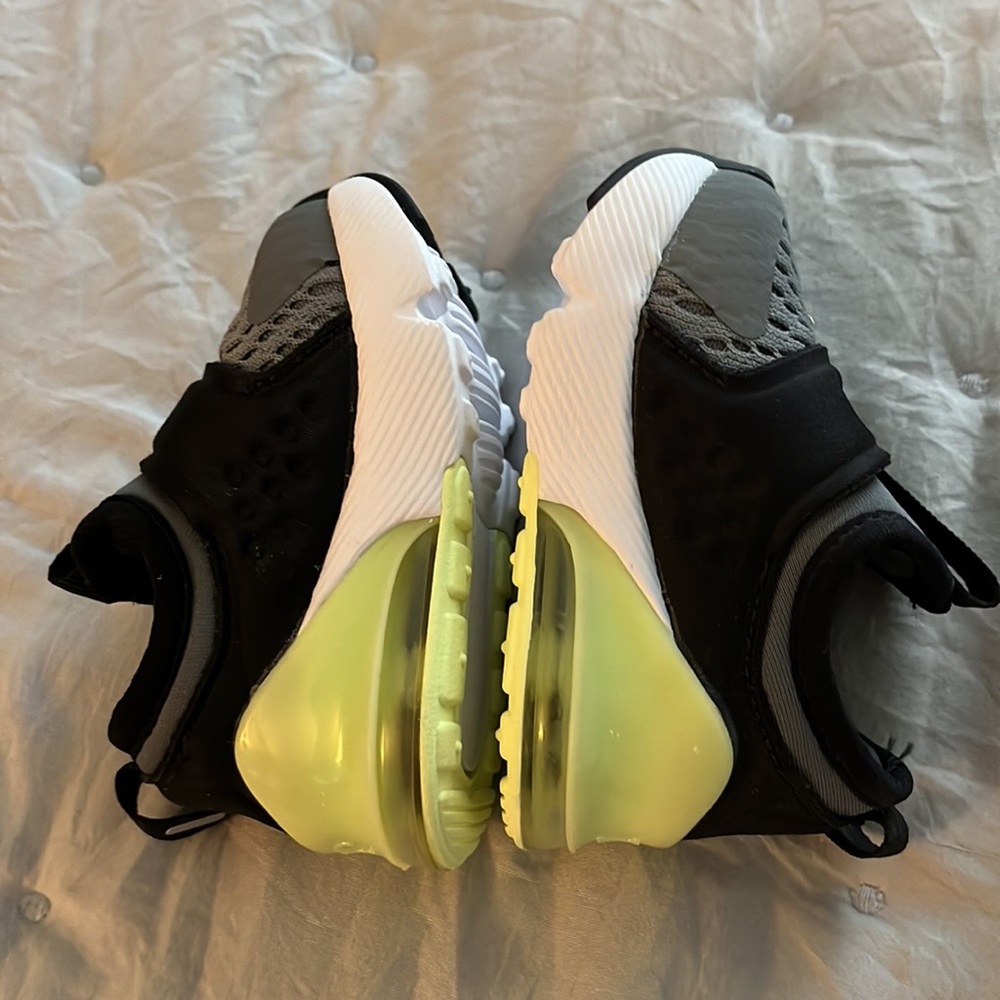 🆕 Nike Air Max 270 Extreme (TD) ‘Smoke Grey Volt’ Size 2C (newborn) - Picture 4 of 8